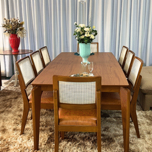 Mesa Retangular 8 Cadeiras