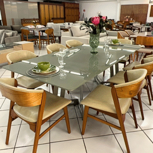 Mesa Retangular 8 Cadeiras