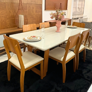 Mesa Retangular 6 Cadeiras
