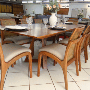Mesa Retangular 8 Cadeiras